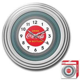 30s Style Chrome Coca-Cola Retro Wall Clock