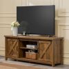 Farmhouse TV Stand with Barn Doors for 65 Inch TV
