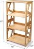 Slim Bamboo Storage Tower Shelf with Cabinet