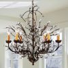 24" Bronze Crystal 6-Light Iron Chandelier