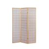 3-Panel Japanese Shoji Room Divider Screen, Natural