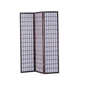 3-Panel Asian Style Room Divider Privacy Screen, Cherry