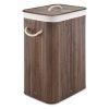 Bamboo Laundry Hamper with Lid 23 Inch Brown