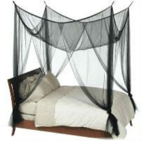 Black Mesh Canopy Bed Net Full Queen King