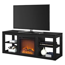 Infrared Quartz Black Electric Fireplace Stove Heater – 5,200 BTU