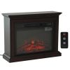 Dark Brown Electric Fireplace