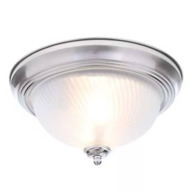11 Inch Brushed Nickel Flush Mount Ceiling Light