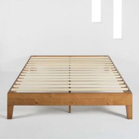 Queen Mid-Century Solid Wood Platform Bed Frame – Natural