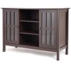 Brown Wood 43-Inch TV Stand with Storage Cabinet