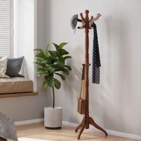 Walnut Eucalyptus Wood Coat Rack Traditional