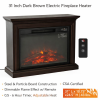 Dark Brown Electric Fireplace
