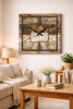 Industrial Farmhouse Square Wall Clock – Wood & Metal