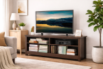 Contemporary Espresso TV Stand for TVs up to 60 Inches