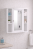 White Bathroom Wall Mounted Medicine Cabinet with Storage Shelves