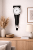 Contemporary Pendulum Wall Clock, Black & Silver