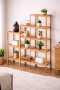 Bamboo Wood 5-Tier Bookcase Plant Stand Storage Rack