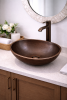 Oval Solid Copper Vessel Bathroom Sink 18 x 14