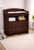 Espresso 2-Drawer Baby Diaper Changing Table