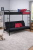 Twin Over Full Futon Bunk Bed Black