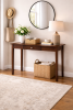 44” Wood Console Table Walnut Shaker Style