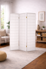 White 3-Panel Japanese Shoji Room Divider Screen