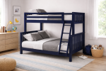Twin Over Full Solid Wood Bunk Bed Navy