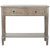 Distressed Cream Console Table with Drawers