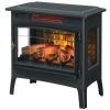 Black Infrared Quartz Electric Fireplace Stove Heater – 1,000 Sq Ft