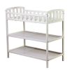 White Baby Diaper Changing Table with Storage Shelves