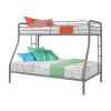 Twin Over Full Silver Metal Bunk Bed
