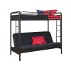 Twin Over Full Futon Bunk Bed Black