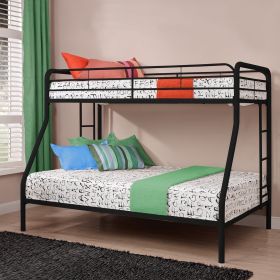Twin Over Full Black Metal Bunk Bed