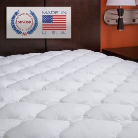 King Bamboo Plush Mattress Pad Topper Cooling