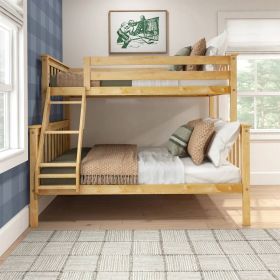 Twin Over Full Solid Wood Bunk Bed Natural