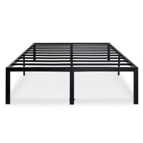 Full 18-Inch Heavy Duty Black Metal Platform Bed Frame