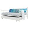 Full Metal Daybed White Modern Trundle