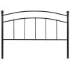 King Black Metal Slat Headboard, Contemporary Classic