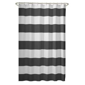 72-Inch Polyester Shower Curtain Grey White Nautical