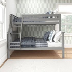 Twin Over Full Solid Wood Bunk Bed Grey