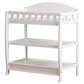 White Wooden Baby Changing Table