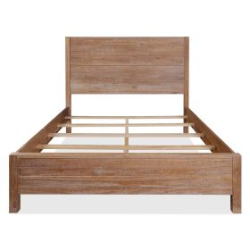 King Rustic Solid Pine Platform Bed