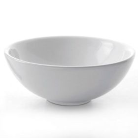 White Ceramic Round Bowl Vessel Bathroom Sink