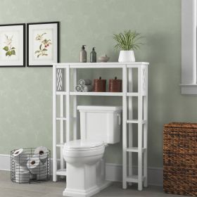 48" Wood Over Toilet Storage Cabinet White