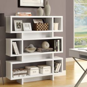 White Modern Open Bookcase Display Shelf