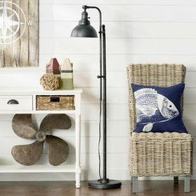 65" Distressed Metal Task Floor Lamp Adjustable