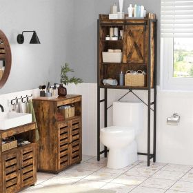 Over The Toilet Sliding Barn Door Storage Cabinet Cupboard
