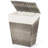 PE Wicker Laundry Hamper Foldable 21 Inch