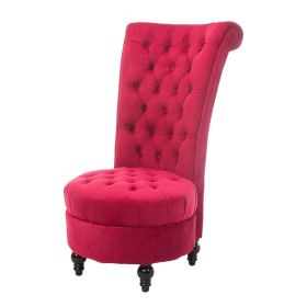 Velvet Upholstered Accent Low Profile Chair
