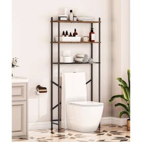 Industrial Over-Toilet Storage Shelf with 3 Adjustable Shelves