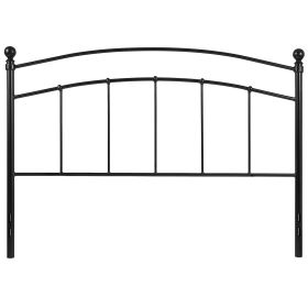 Twin Black Metal Slat Headboard, Contemporary Classic